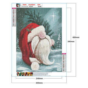 Christmas Gnome-Full Round Diamond Painting-30x40cm