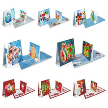 Load image into Gallery viewer, 8PCS/SET 3D CHRISTMAS GREETING CARDS DIAMOND PAINTING
