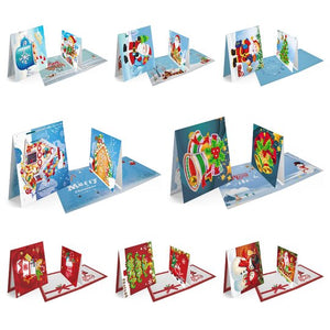 8PCS/SET 3D CHRISTMAS GREETING CARDS DIAMOND PAINTING