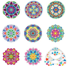 Load image into Gallery viewer, 8pcs/set +1 storage rack-Mandala-Acrylic Diamond Coaster
