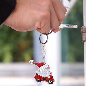 12pcs Santa Claus Christmas Double Sided Keychain