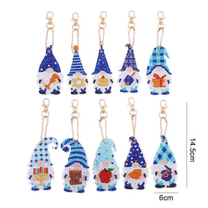 10pcs Gnome Single Sided Keychain