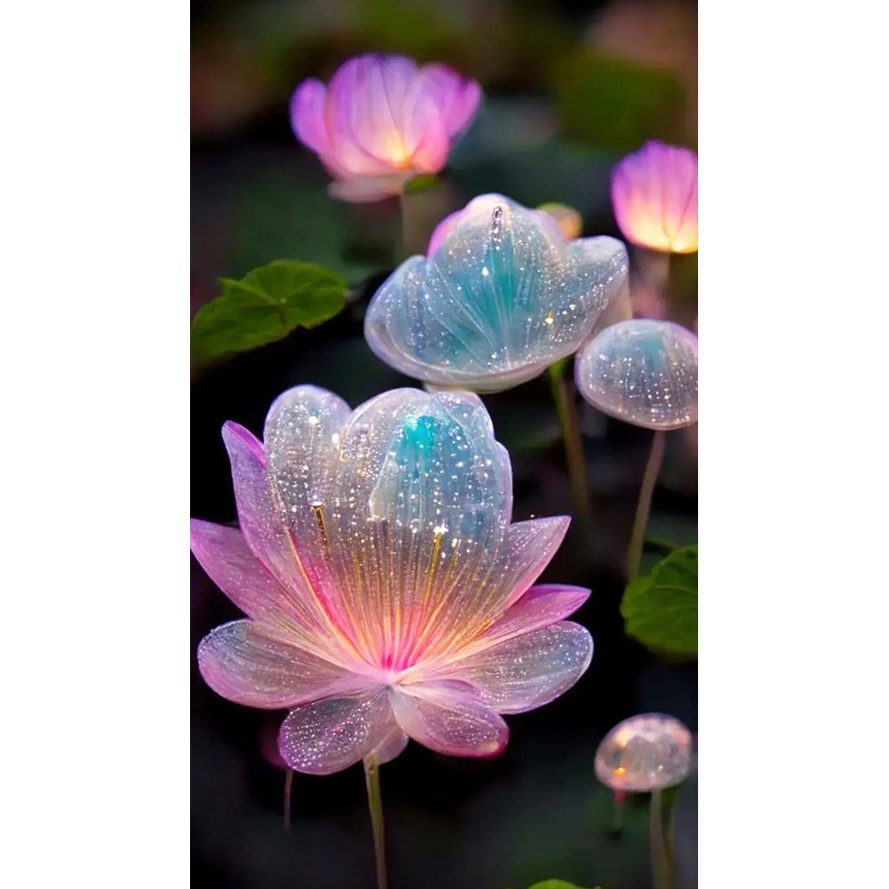 Water Droplet Flower-Full Drill Diamond Painting-40x70cm