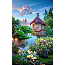 Load image into Gallery viewer, Lake Island House-Full Drill Diamond Painting-40x70cm
