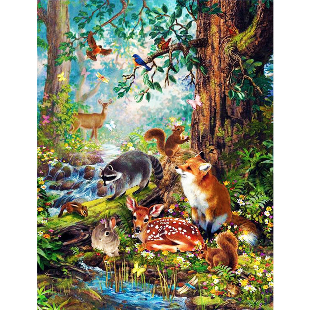 Cartoon-Full Round Diamond Painting-30x40cm