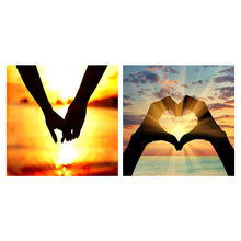 Load image into Gallery viewer, Couple Love Gesture-Full Round Diamond Painting-30x30cm

