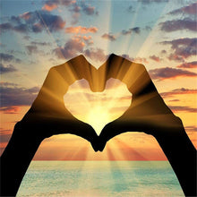 Load image into Gallery viewer, Couple Love Gesture-Full Round Diamond Painting-30x30cm
