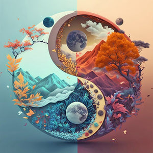 Diagram Of The Universe-Full Round Diamond Painting-30x30cm