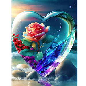 Dream Beach Love-Full Round Diamond Painting-30x40cm