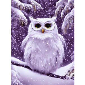 Owl-Full Round Diamond Painting-30x40cm