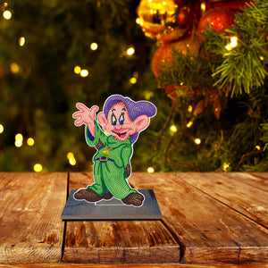 Dwarf Single Sided Wooden Desktop Ornaments