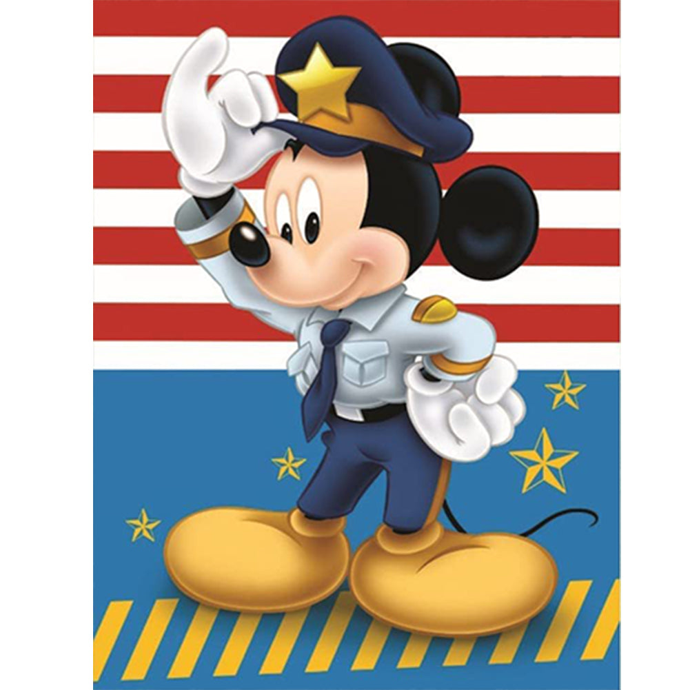 Mickey Mouse-Full Round Diamond Painting-30x40cm