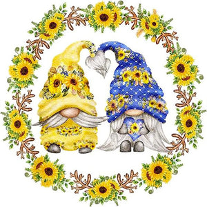 Garland Gnome-Full Round Diamond Painting-30x30cm