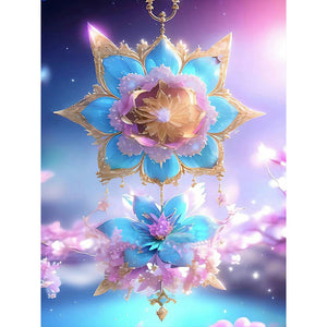 Flower Purple Campanula-Full Drill Diamond Painting