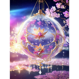 Flower Purple Campanula-Full Drill Diamond Painting