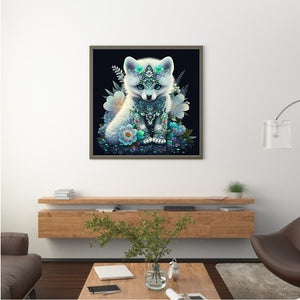Fox-Full Round Diamond Painting-30x30cm