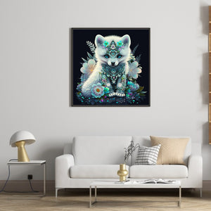 Fox-Full Round Diamond Painting-30x30cm