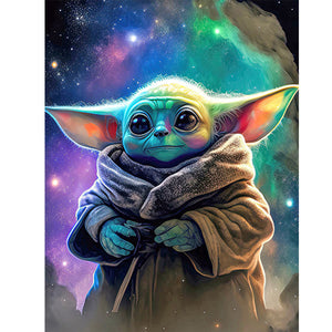 Yoda-Full Round Diamond Painting-30x40cm