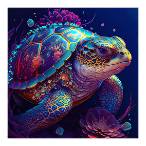 sea turtle-Full Round Diamond Painting-30x30cm