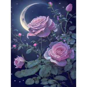 Moonlight Rose-Full Drill Diamond Painting