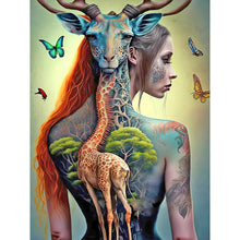 Load image into Gallery viewer, Tattoo Girl-Full Round Diamond Painting-30x40cm

