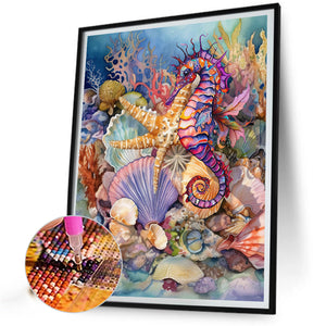 Seahorse-Full Round Diamond Painting-30x40cm