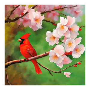 Cardinal-Full Round Diamond Painting-30x30cm