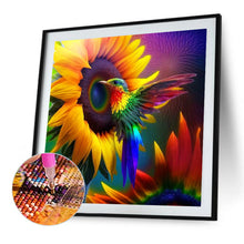 Load image into Gallery viewer, Sunflowers Hummingbird-Full Round Diamond Painting-30x30cm

