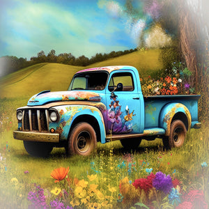 Truck-Full Round Diamond Painting-30x30cm