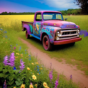 Truck-Full Round Diamond Painting-30x30cm