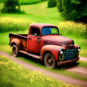 Truck-Full Round Diamond Painting-30x30cm