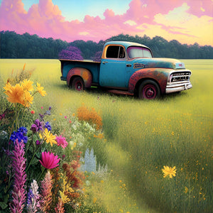 Truck-Full Round Diamond Painting-30x30cm