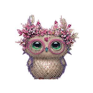 Owl-Partial Special Diamond Painting-30x30cm