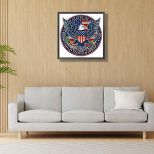 Eagle-Full Round Diamond Painting-30x30cm
