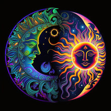 Load image into Gallery viewer, Star Moon-Full Round Diamond Painting-30x30cm
