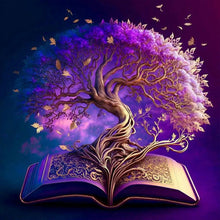 Load image into Gallery viewer, Tree Of Wisdom In Books-Full Round Diamond Painting-30x30cm
