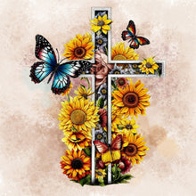 Load image into Gallery viewer, Cross-Full Round Diamond Painting-30x30cm
