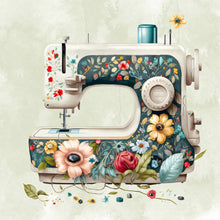 Load image into Gallery viewer, Sewing Machine-Full Round Diamond Painting-30x30cm
