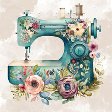 Load image into Gallery viewer, Sewing Machine-Full Round Diamond Painting-30x30cm

