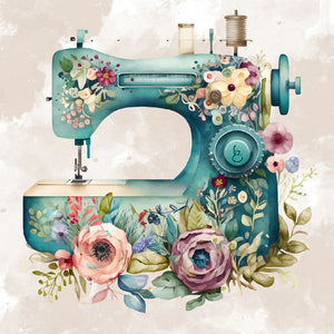 Sewing Machine-Full Round Diamond Painting-30x30cm