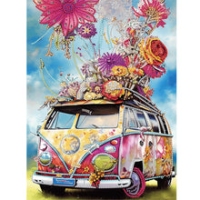 Load image into Gallery viewer, Flower Car-Partial Special Diamond Painting-30x40cm
