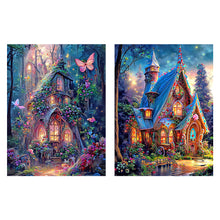 Load image into Gallery viewer, Flower House-Full Round Diamond Painting-30x40cm
