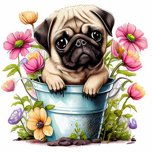 Flower Animal-Full Round Diamond Painting-30x30cm