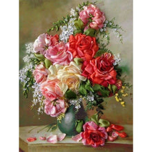 Load image into Gallery viewer, Flower-Full Round Diamond Painting-30x40cm
