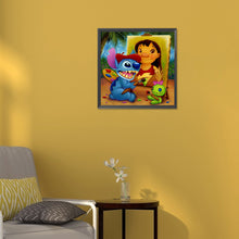 Load image into Gallery viewer, Lilo &amp; Stitch-Full Round Diamond Painting-30x30cm
