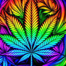 Load image into Gallery viewer, Cannabis Leaves-Full Round Diamond Painting-30x30cm
