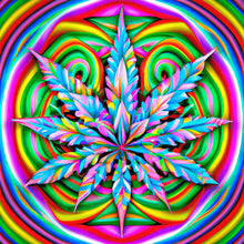 Load image into Gallery viewer, Cannabis Leaves-Full Round Diamond Painting-30x30cm
