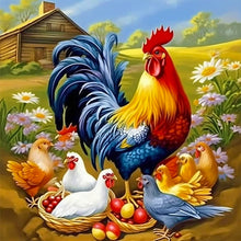 Load image into Gallery viewer, Rooster-Full Round Diamond Painting-30x30cm
