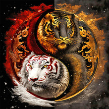 Load image into Gallery viewer, Tai Chi Tiger-Full Round Diamond Painting-40x40cm
