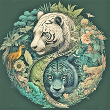 Load image into Gallery viewer, Tai Chi Tiger-Full Round Diamond Painting-40x40cm
